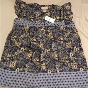 Loft flutter sleeve blouse